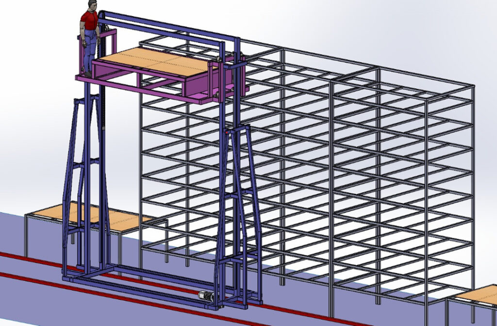 Hydraulic Plywood Storage System for Vertical Warehouse Optimization